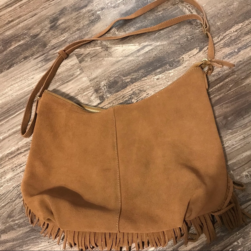 Margot Suede Crossbody with Fringe